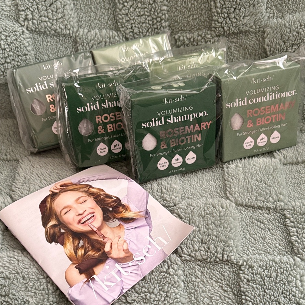 Kitsch Rosemary & Biotin Solid Hair Care Set - Green